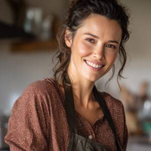 Social Entertainer at Home Kitchen, smiling